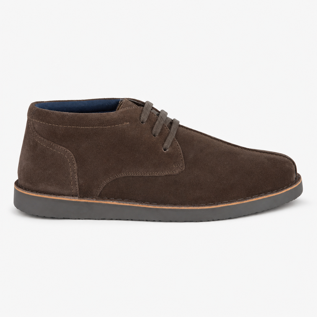 Roamers STANLEY Mens Desert Boots Dark Brown