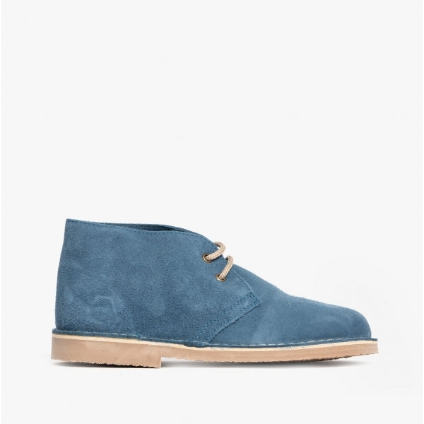 Roamers MACIE Womens Desert Boots in Blue, side view