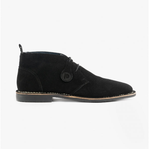 Popps Popps VESPA Unisex Suede Desert Boots Black
